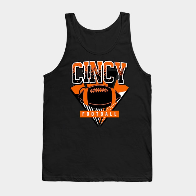 Cincinnati Football Retro Gameday Tank Top by funandgames